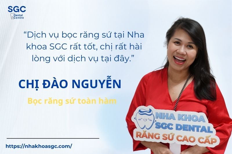 Đánh giá của chị Đào Nguyễn khi bọc răng sứ